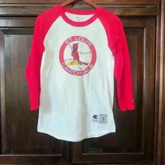 St. Louis Cardinals Champion T-Shirt White & Red, size Small - Picture 4 of 8